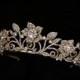 BRIDAL SALE Vintage GOLD Rhinestone Tiara Crown