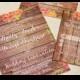 NEW! Rustic Watercolor and Wood Wedding Invitation Set. Floral wood wedding invitations