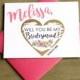 SET OF 4+ Scratch-Off Will you be my Bridesmaid Cards - Maid of Honor, Matron of Honor, Bridesmaid Ask Card with Metallic Envelope