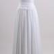 Lace wedding dress, wedding dress, bridal gown, sleevelss V-back alencon lace with chiffon skirt.