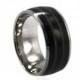 Titanium Ring inlaid, African Black Wood and Tagua Nut Waterproof Band, Ring Armor Included