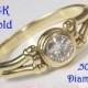 14K Gold ~ .50 Ct Diamond Solitaire Ring - Contemporary Rick Mahonski Goldsmith ~ Williamsport PA - Cocktail Bling - FREE SHIPPING