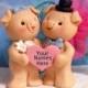Pig Cake Topper, Cute Piggies in Love Wedding Cake Topper for the Bride and Groom