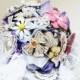 bridal brooch bouquet wedding bouquet with vintage brooches READY TO SHIP