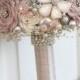 Vintage Style Artificial Brooch Bridal Wedding POSIE Bouquet NEW Made To Order