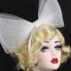 Giant Bow Headband - Alice Band - Halloween Costume - Women's Hair Accessory - White Bow Fascinator - Cosplay Headpiece