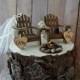 Country wedding chair wedding cake topper camping hunting fishing themed campfire bonfire rustic bride groom Adirondack chair lake house