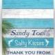 Thank You Card - Turquoise Sandy Toes Salty Kisses