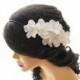 Bridal head piece, White flower crown, Wedding head piece, Bridal hair accessories, Cherry flower headband