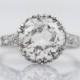 1920's Engagement Ring Art Deco GIA 2.06ct Old European Cut Diamond in Platinum