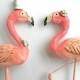 Pink Flamingos in Love Wedding cake topper Rustic Wedding as seen in Bride To Be Australia magazine
