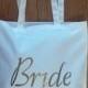 WEDDING Favour White GLITTER Large Tote BAGS Gift Bride Groom Bridesmaid Hen Do