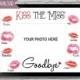 Bridal Shower Sign Bachelorette Sign Kiss the Miss Goodbye 10" x 8" INSTANT DOWNLOAD