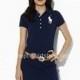 Ralph Lauren Big Pony Navy Cotton Slim Polo Dress [Ralph Lauren Polo Dresses] - $59.00 : T shirt 