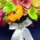 Summery silk bridal bouquet