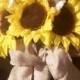 Sunflower Bouquet, Burlap Bouquet, Rustic Wedding, Sunflower Wedding, Yellow Bouquet, Sunflower, Burlap, Rustic, Bridal Bouquet