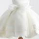 Beautiful Flower Girl Dress Princess Gown Wedding or Christening/Baptism  White or Ivory Tutu with a Big Bow.