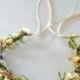 Floral crown Headpiece Wedding Halo Bridal Mint green peach lavender Dried Flower spring hair wreath champagne Accessories Aussie Bride