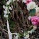 2016 Wedding Trends Flower Crown Barn Wedding bridal Hair Wreath accessories  -Victoria- pink peach cottage floral headband halo garland