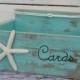 Card Wedding Box Holder Distressed Beach Nautical Rustic Starfish With Nautical Knot Baby Shower, Anniversary Many Colors To Choose