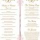 Printable "Kaitlyn" Wedding Program Template Blush Pink & Gold Order of Service Ceremony Program Instant Download All Colors DIY U Print