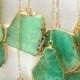 Beautiful Shops: Chrysoprase Necklace Natural Genuine Green Gemstone Pendant Gold Layering