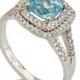 Blue Topaz Ring, Gemstone Ring, Diamond Ring, Engagement Ring, Statement ring, Anniversary ring, Promise Ring, Gold Ring, Wedding Ring