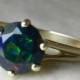 Black Opal Ring Black Opal Engagement Ring 14K Opal Ring Unique Engagement Ring October Birthday Libra