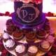 wedding cupcakes  blue violet  & Silver