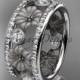 14k  white gold diamond flower wedding ring,engagement ring ADLR239