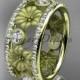 14k  yellow gold diamond flower wedding ring,engagement ring ADLR239