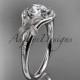 platinum diamond leaf and vine wedding ring, engagement ring ADLR91