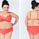 Watermelon Red Solid Color High Flexibility Sexy Halter Plus Size Bikini With Widening And Thickening Lidyy1605241075