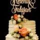Wedding Cake Topper Personalized Rustic Cake Topper Names Bride and Groom Cake Topper