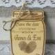 Save the Date magnets - Wooden Save the Date - Manson Jar Save the Date - Rustic Save the Date