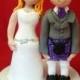 Scottish Bride and Groom (kilt) Wedding Cake Topper - Keepsake