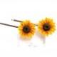 Sunflower hairpin. sunflower hairpin . sunflower hair clip . summer hair accessories, Yellow Flower Hair pin, Wedding Hair Flower - set