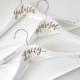 Personalized Hand Lettered CALLIGRAPHY BRIDESMAID HANGER - One (white, three lines)