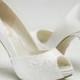Custom Colors, Wedding Shoes, Accessory Wedding Shoes, Wedding Peep Toe Shoes, Women's Lace Dress Shoes, Bridal Shoes, Bridal Accessories