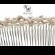 Pearl and Rhinestone Hair Comb, Large Hair Comb, Bridal Hair Comb, Bridal Hair Accessory, Long Hair Comb, Bridal Hair Accessories, Wedding