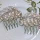 1920s Authentic Vintage Dress Clips to OOAK Bridal Hair Combs,Pave Paved Paste Rhinestone.Rhinestone Crystal Leaf,Leaves,Fall Wedding,Silver