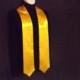 Graduation Stoles pointed..  Heavyweight Gold satin /   Blanks only /  4"  Wide Pick you satin colors
