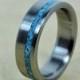 Wedding Ring, Titanium with Turquoise Ring, Titanium Ring, Turquoise Ring, Handmade Ring, Mens Ring, Womens Ring, Custom Made Ring