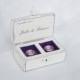 Double Ring Box Wedding Ring Box Personalized Rings Box Ring Bearer Box Proposal Ring Box Hearts Engagement Ring Box