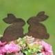 Bunny Cake Topper - Mr & Mrs Bunny - Bride and Groom - Rustic Country Chic Wedding