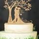 Bride Groom Wood Cake Topper Mr Mrs Tree Cake Topper Personalized Wedding Cake Topper Custom Cake Topper