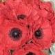 Paper Poppy Wedding Bouquet - Red Poppies - Wedding Poppies  - Paper Flower Poppies -  Crimson Poppy - Poppies/Anemone - Custom Colors