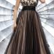 Chocolate Scoop Sleeveless Appliques Tulle Floor Length Ball Gown