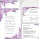 Wedding invitation download instantly-Printable wedding invitation suite-Purple-boho-Floral invitate-Editable color&text-You print-FEWS-T85