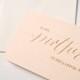 Mother Wedding Day Card - blush with gold calligraphy